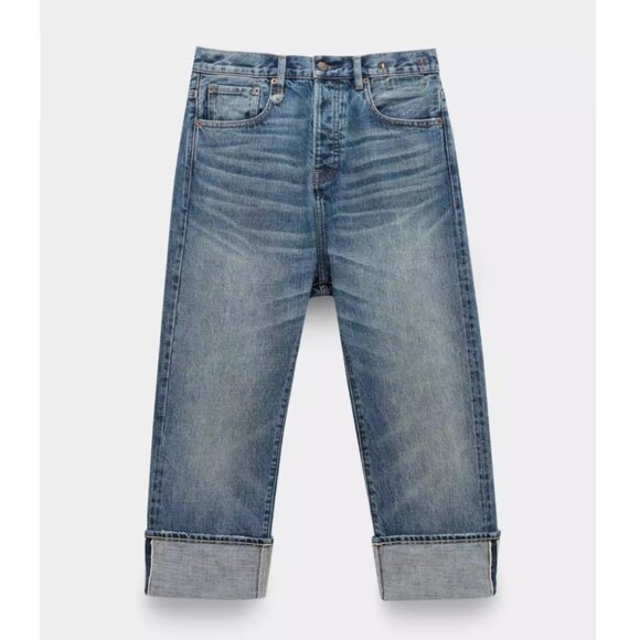 NWT R13 Tailored Drop Cuffed Jeans 24/26/27 Estin Selvedge Blue - Picture 5 of 11